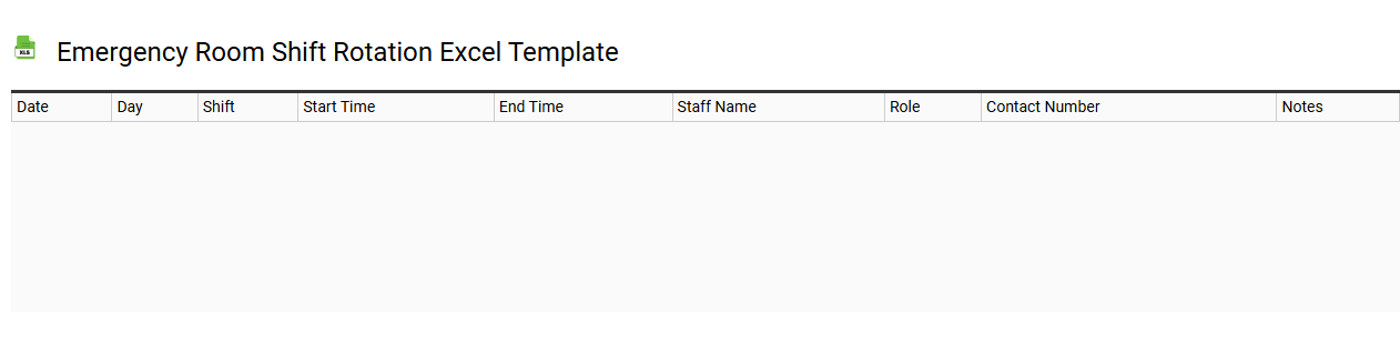 Emergency room shift rotation Excel template