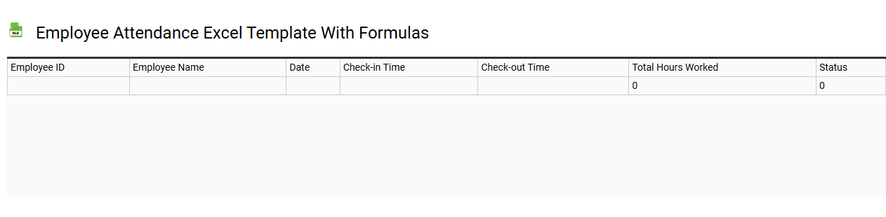 Employee attendance Excel template with formulas