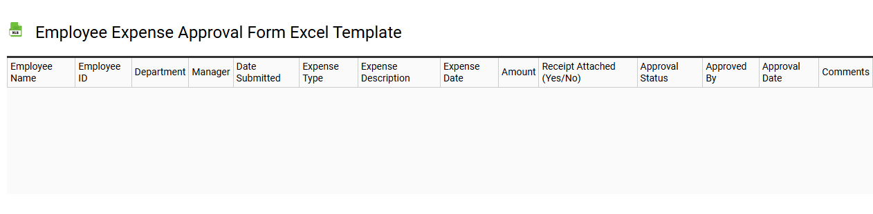 Employee expense approval form Excel template