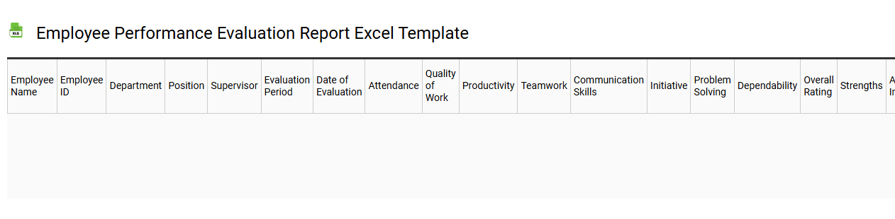 Employee performance evaluation report Excel template