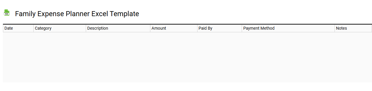 Family expense planner Excel template