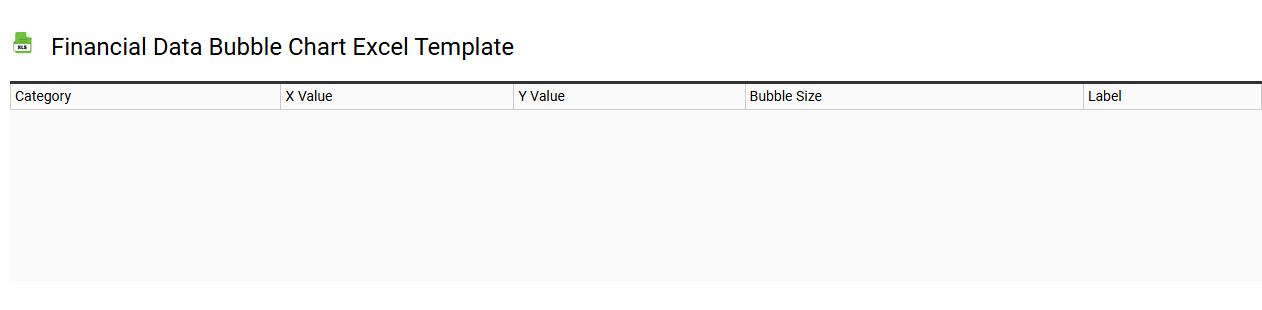 Financial data bubble chart Excel template