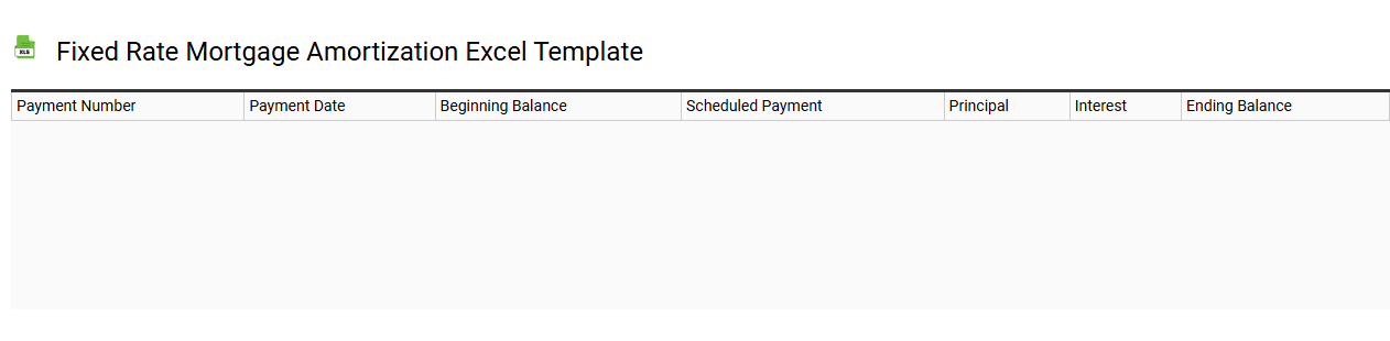 Fixed rate mortgage amortization Excel template