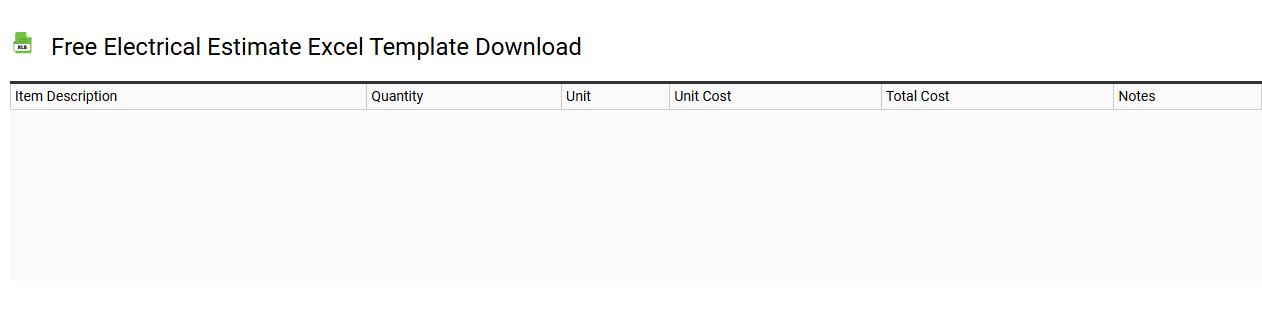 Free electrical estimate Excel template download