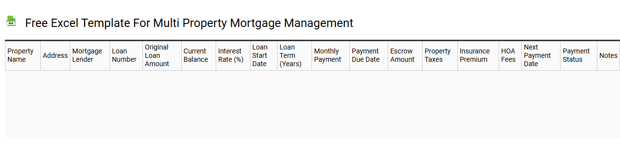 Free Excel template for multi property mortgage management