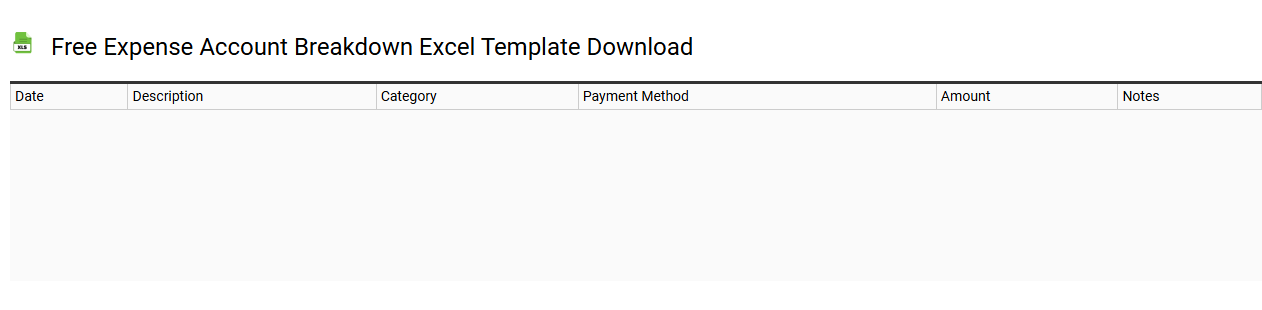 Free expense account breakdown Excel template download