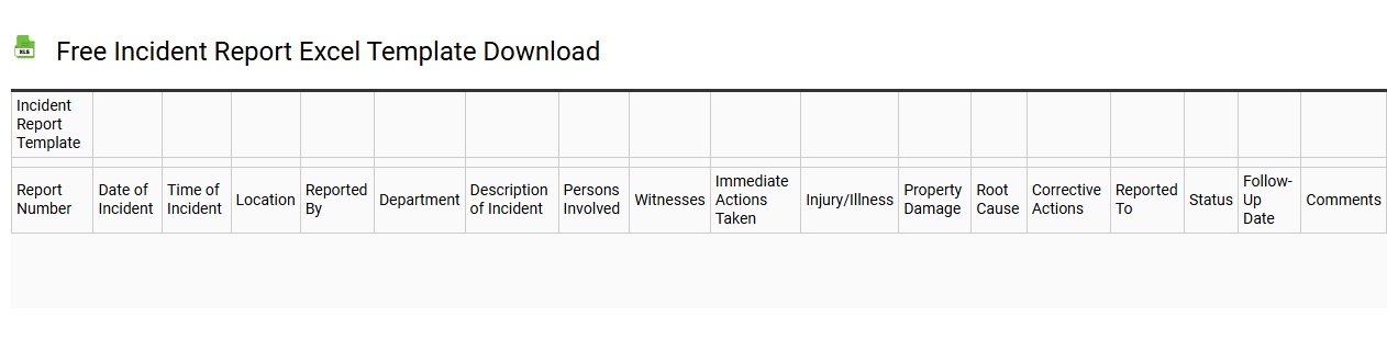 Free incident report Excel template download