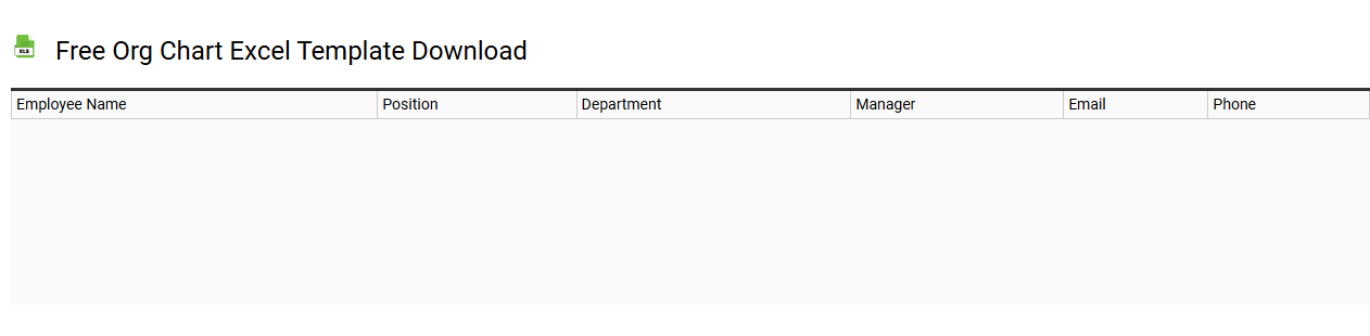 Free org chart Excel template download