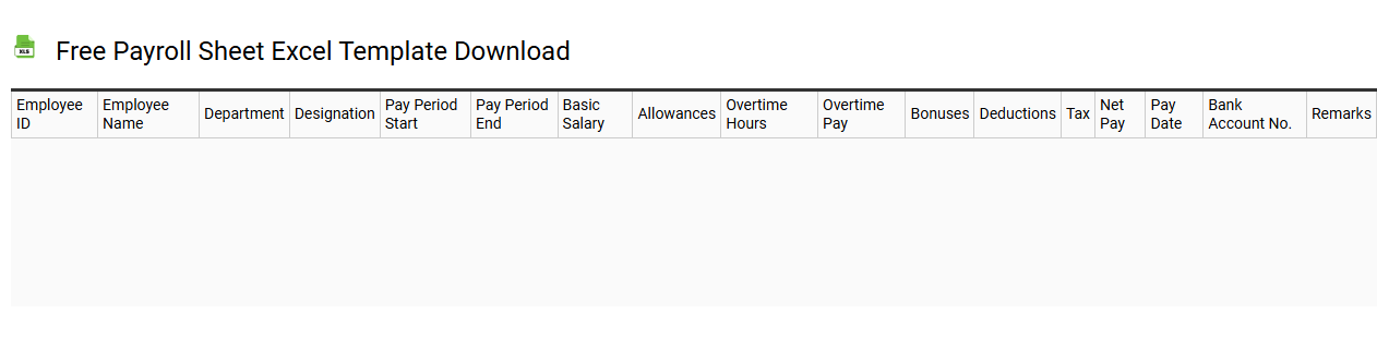 Free payroll sheet Excel template download