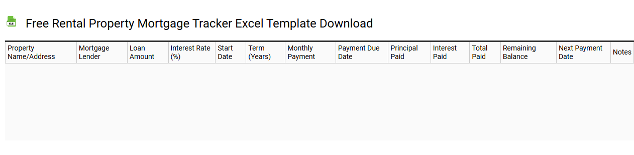 Free rental property mortgage tracker Excel template download
