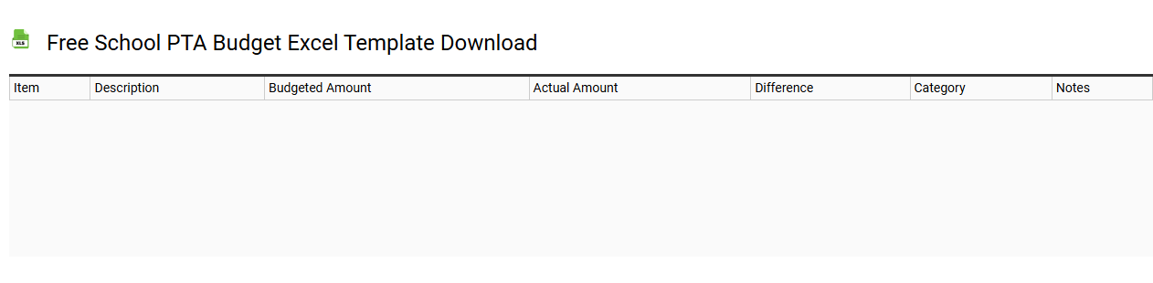 Free School PTA budget Excel template download
