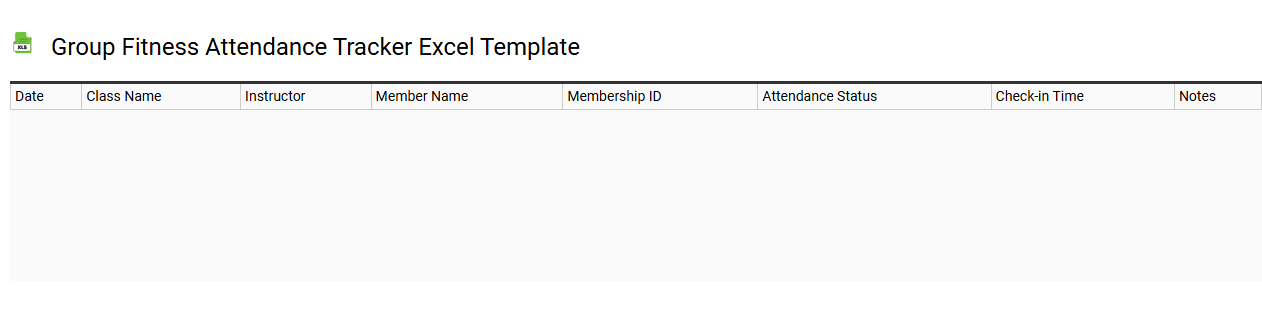 Group fitness attendance tracker Excel template