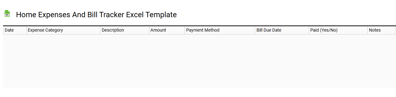 Home expenses and bill tracker Excel template