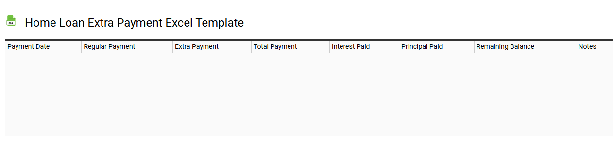 Home loan extra payment Excel template