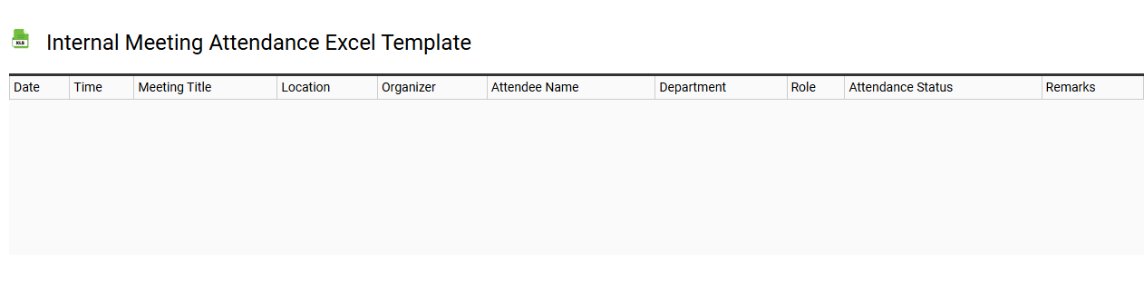 Internal meeting attendance Excel template