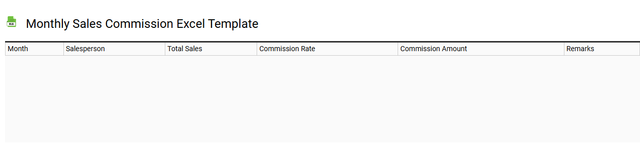 Monthly sales commission Excel template