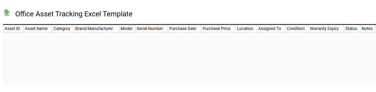 Office asset tracking Excel template