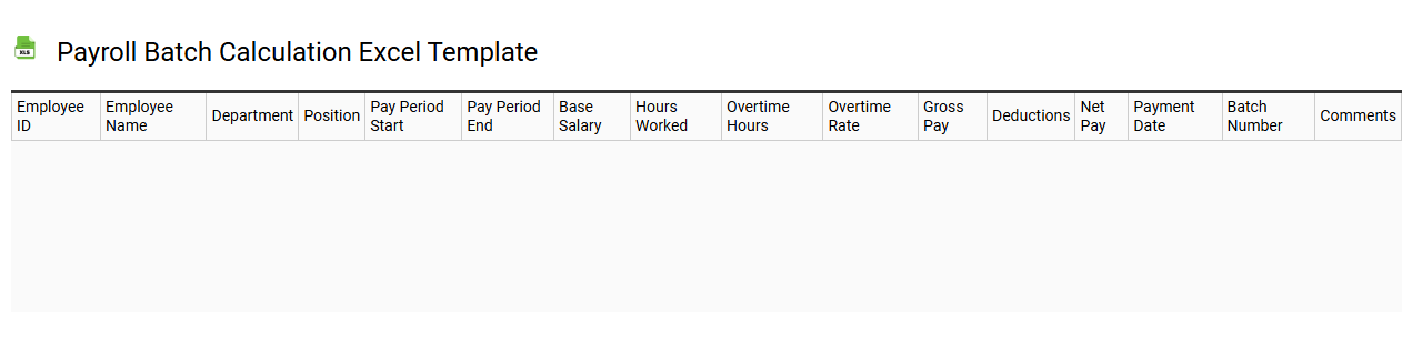 Payroll batch calculation Excel template