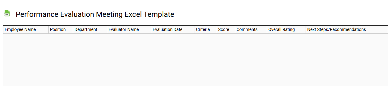 Performance evaluation meeting Excel template