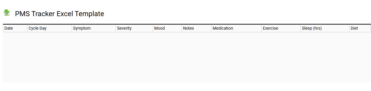 PMS tracker Excel template
