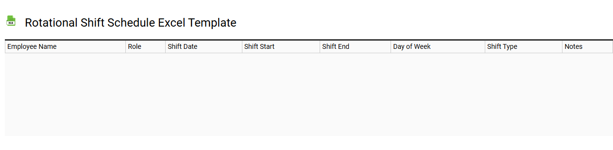 Rotational shift schedule Excel template