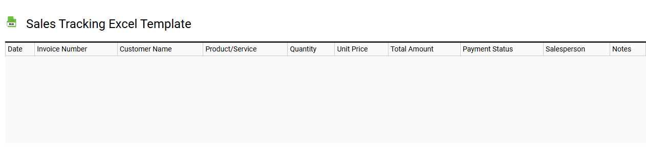 Sales tracking Excel template