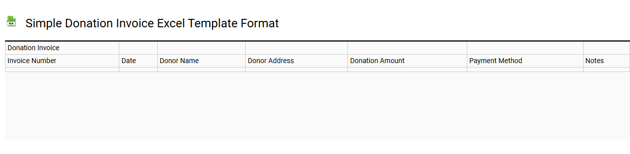 Simple donation invoice Excel template format