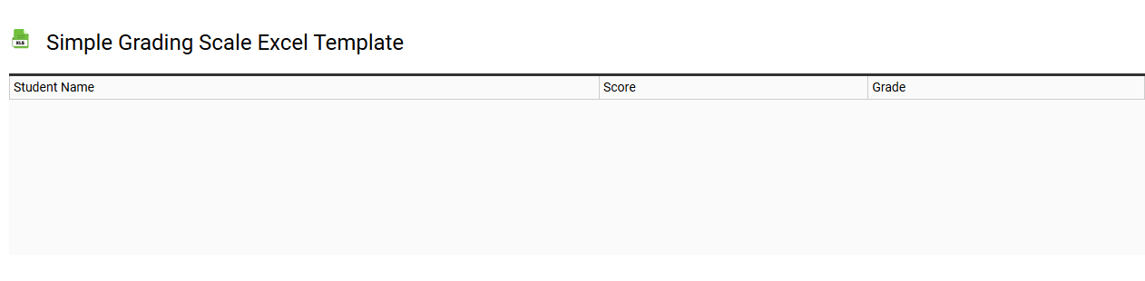 Simple grading scale Excel template
