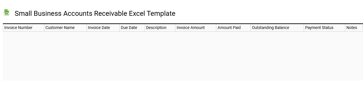Small business accounts receivable Excel template