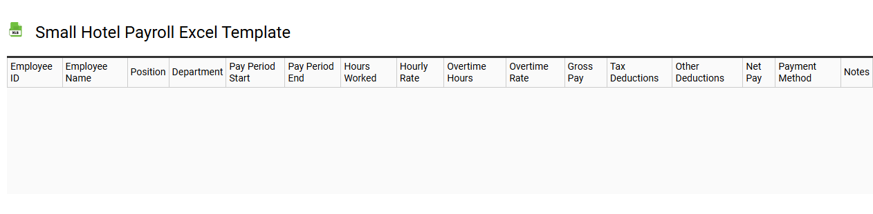 Small hotel payroll Excel template