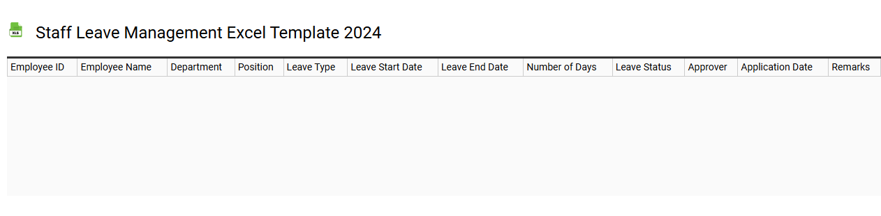 Staff leave management Excel template 2024