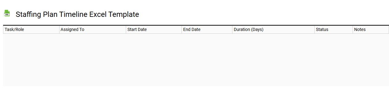 Staffing plan timeline Excel template
