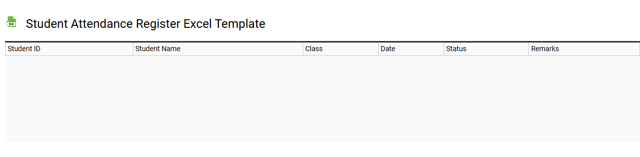 Student attendance register Excel template