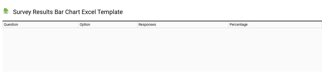Survey results bar chart Excel template
