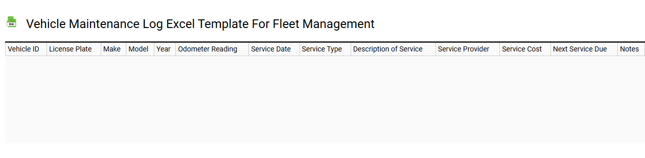Vehicle maintenance log Excel template for fleet management
