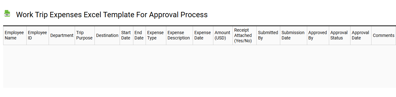 Work trip expenses Excel template for approval process