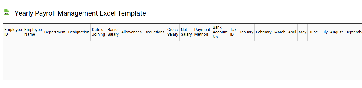Yearly payroll management Excel template