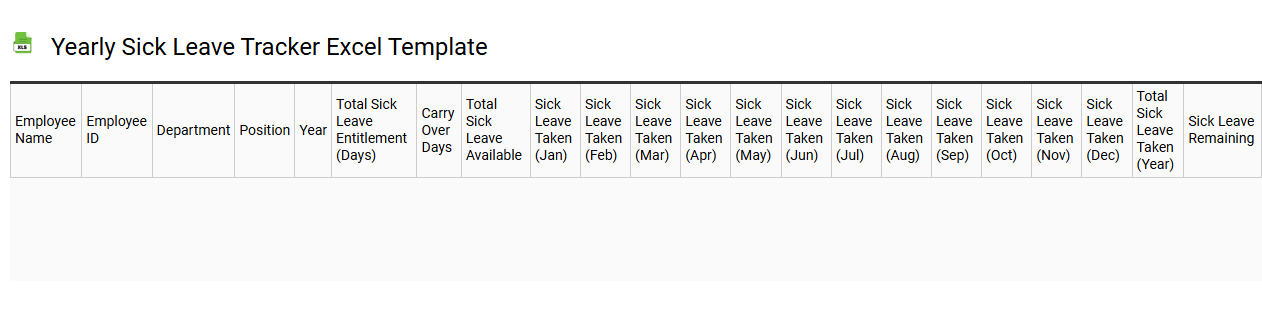 Yearly sick leave tracker Excel template